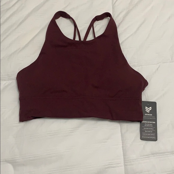 NWT size L high neck sports bra strong physiquez - Picture 2 of 2
